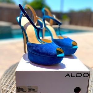 ALDO Platform Heels Blue